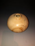 WT #127, Hollow Form Vessel from Riddled Aspen with Turquoise inlay.