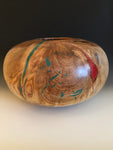 WT #101, Hollow Form Vessel from “Rich Lightered” Ponderosa Pine