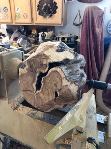 Started new Hollow Form Vessel WT #110 yesterday.