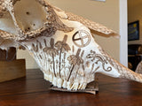P #25, Pyrography on American Bison Skull, titled “The Medicine Bull”