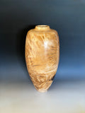 Tall Vase from River Birch with Jet inlay.