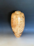 Tall Vase from River Birch with Jet inlay.