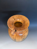 WT #305, Vase from River Birch with Jet inlay.