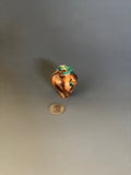 WT #306, Miniature Hollow Form Vessel from Crabapple with Malachite inlay.