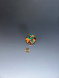 WT #306, Miniature Hollow Form Vessel from Crabapple with Malachite inlay.