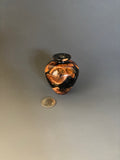 WT #307, Miniature Hollow Form Vessel from Crabapple with Jet inlay.