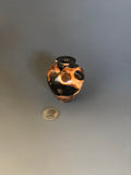 WT #307, Miniature Hollow Form Vessel from Crabapple with Jet inlay.