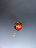 WT #308, Miniature Hollow Form Vessel from Crabapple with Red Coral inlay.