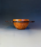 WT #309, Winged Bowl from Almond with Jet inlay.