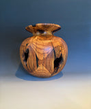 WT #310, vase from Almond with Jet inlay.