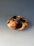 WT #313, Hollow Form Vessel from Green Ash with Jet inlay.