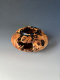 WT #313, Hollow Form Vessel from Green Ash with Jet inlay.