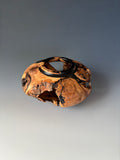 WT #313, Hollow Form Vessel from Green Ash with Jet inlay.