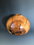 WT #172, Hollow Form Vessel from Lambert Cherry with Jet inlay.