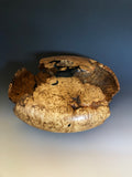 WT #176, Hollow Form from Boxelder Burl with Jet imlay