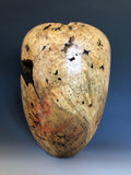 WT #180, Live Edge Hollow Form from Boxelder with Jet inlay.
