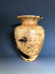 WT #184, Grecian Vase Form from Boxelder Burl with Jet inlay.