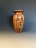 WT #185, Vase from Cherry with Lapis inlay.