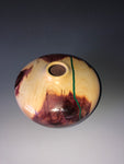 WT #189, Hollow Form Vessel from Eastern Red Cedar with Malachite inlay