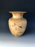 WT #192, Vase from Spalted Boxelder Burl with Jet inlay.