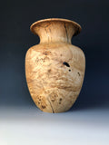 WT #192, Vase from Spalted Boxelder Burl with Jet inlay.