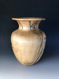 WT #192, Vase from Spalted Boxelder Burl with Jet inlay.