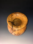 WT #192, Vase from Spalted Boxelder Burl with Jet inlay.