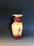 WT #194, Vase from Eastern Red Cedar with Jet inlay.