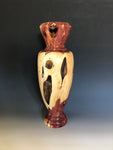 WT #199, Vase from Eastern Red Cedar with Jet inlay.