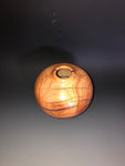 WT #201, Hollow Form Vessel from Peach with Lapis inlay.