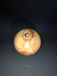 WT #207, Hollow Form Vessel from Spalted Aspen with Jet inlay.