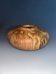 WT #232, Hollow Form Vessel from Spalted River Birch with Jet inlay.