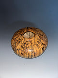 WT #232, Hollow Form Vessel from Spalted River Birch with Jet inlay.