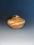 WT #233, Hollow Form Vessel from Spalted Maple with Jet inlay.