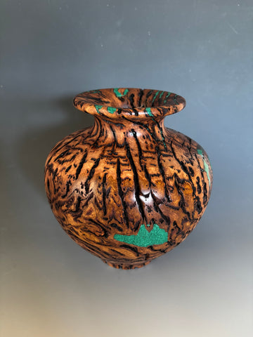 WT #247,  awe from Jarrah Burl with Malachite inlay.