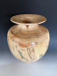 WT #249, Vase from Aspen with Chrysocolla and Jet inlay.