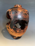 WT #254, Live Edge Hollow Form Vessel from Mesquite with Jet inlay