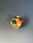 WT #262, Miniature Vase from Douglas Fir with Malachite inlay.