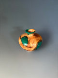 WT #262, Miniature Vase from Douglas Fir with Malachite inlay.