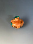 WT #262, Miniature Vase from Douglas Fir with Malachite inlay.