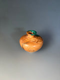 WT #262, Miniature Vase from Douglas Fir with Malachite inlay.