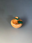 WT #262, Miniature Vase from Douglas Fir with Malachite inlay.