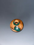 WT #262, Miniature Vase from Douglas Fir with Malachite inlay.
