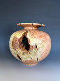 WT #271, Vase from Tamarisk with Malachite inlay.