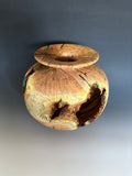 WT #271, Vase from Tamarisk with Malachite inlay.