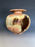 WT #271, Vase from Tamarisk with Malachite inlay.