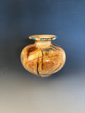 WT #280, Vase from Aspen with Turquoise and Jet inlay.