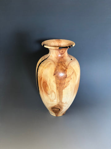 WT #281, Vase from Aspen with Jet inlay.