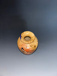WT #283, Vase from Boxelder Burl with Lapis inlay.