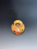 WT #283, Vase from Boxelder Burl with Lapis inlay.